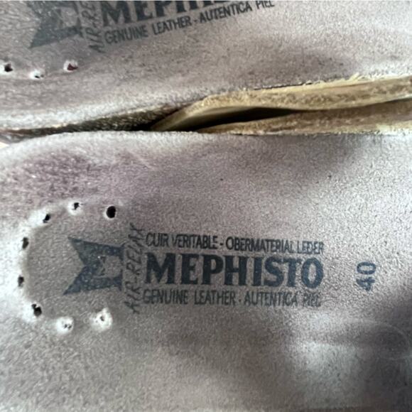 Mephisto Sandals Women Size 40 10 Tan Helen Nubuck Leather Buckle Cork Slip On - Picture 13 of 13